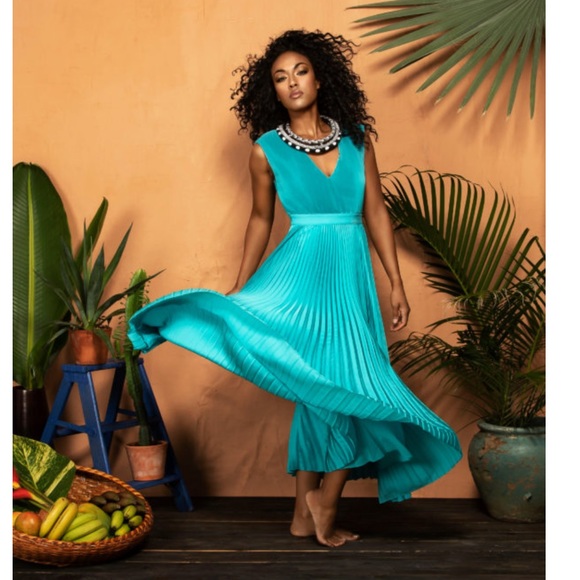 NWT Alice + Olivia Joleen Pleated Midi Dress 246 - Picture 4 of 12